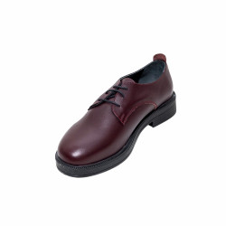 DHN Kadın Bordo Renk Bağcıklı Loafer Ayakkabı
