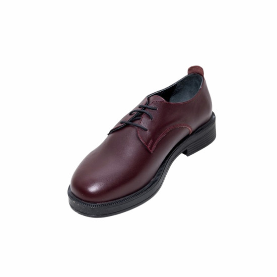 DHN Kadın Bordo Renk Bağcıklı Loafer Ayakkabı