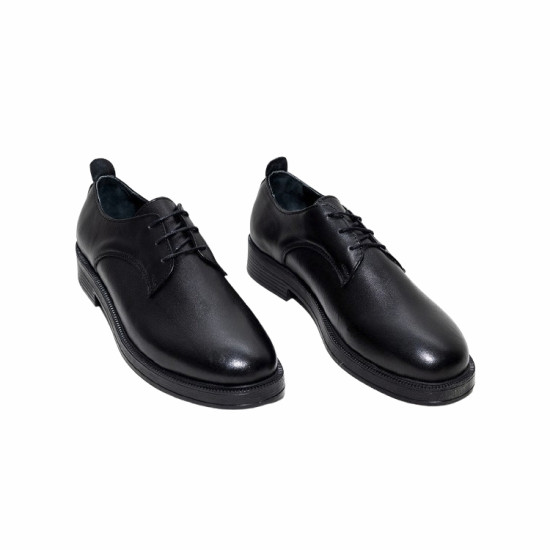 DHN Kadın Siyah Renk Bağcıklı Loafer Ayakkabı