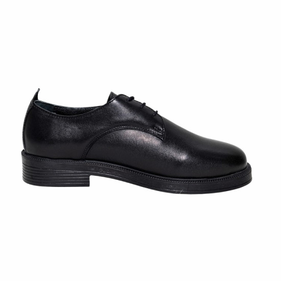 DHN Kadın Siyah Renk Bağcıklı Loafer Ayakkabı